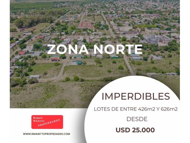 SE VENDEN Imperdibles lotes en Carmelo (Zona Norte).